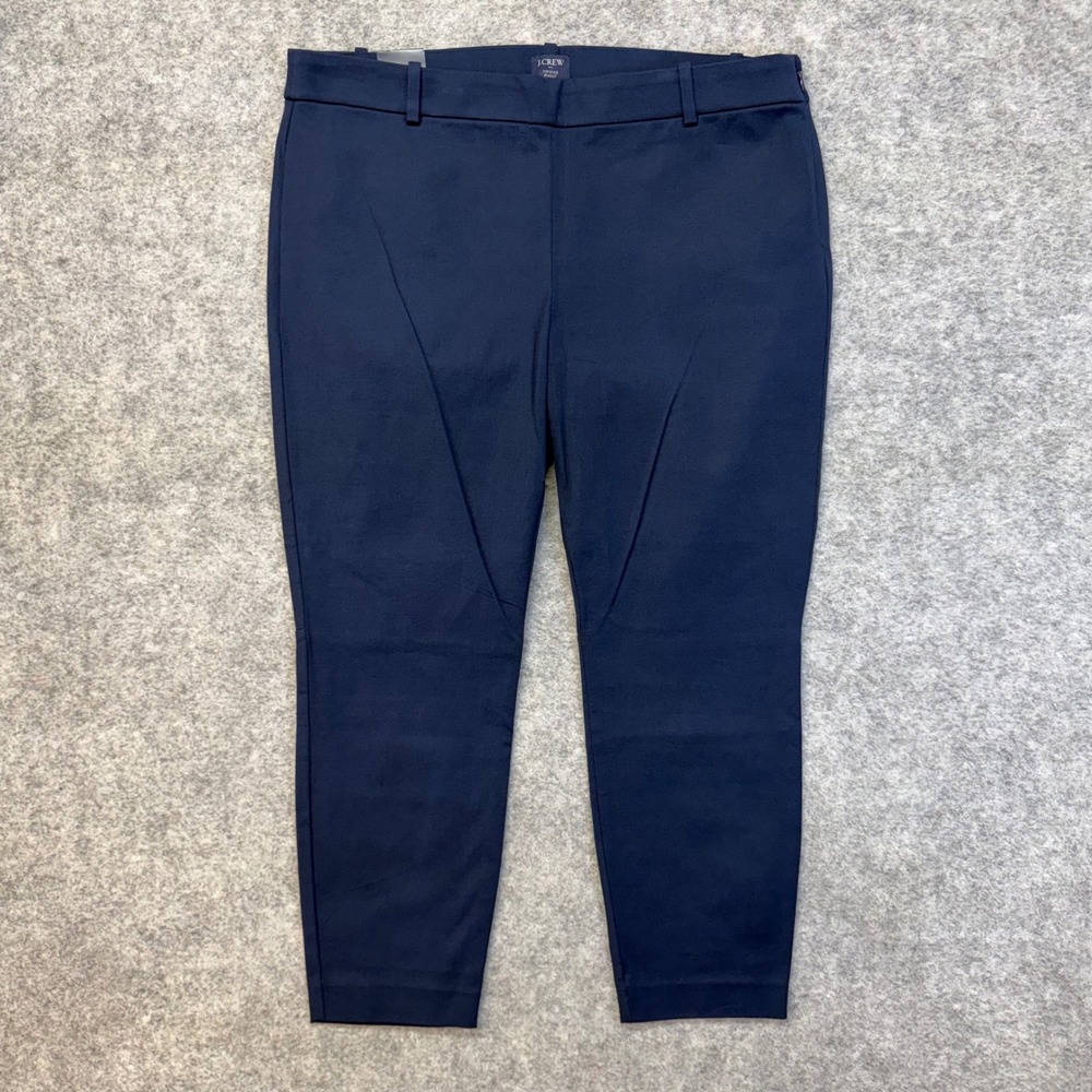 J.Crew Winnie Cropped‎ Pants Women's Size 16 Navy Blue Trousers